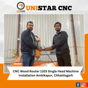 CNC Wood Router 1325 Single Head Machine Installation ambikapur, chhattisgarh